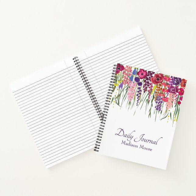 Joli Jardin Floral Anglais Journal d'illustration/ (Intérieur)