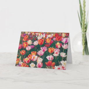 Joli Jardin Tulip Carte de remerciements Généreux