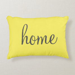 Joli jaune coussin accent "maison"