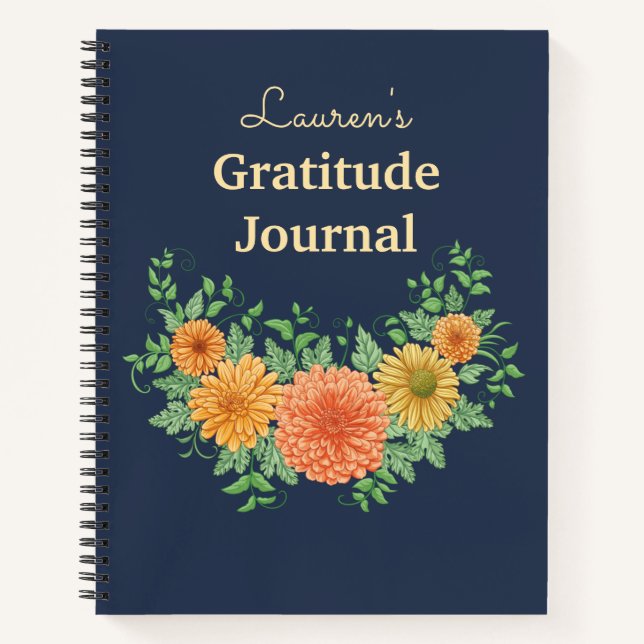 Joli Journal de Gratitude des Fleurs d'été (Devant)