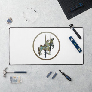 Joli Joyeux Parcours Carrousel Horses Bureau Mat