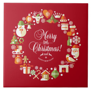 Joli Joyeux Petit Noël   Carreaux de céramique