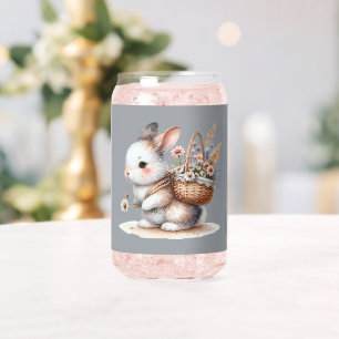 Joli lapin aux fleurs Aquarelle Art