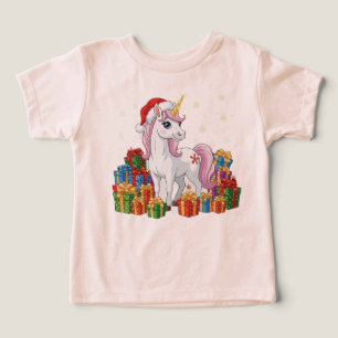 Joli licorne magique de Noël avec chapeau de Père