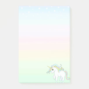 Joli Licorne Magique sur des Post-it de Couleurs P