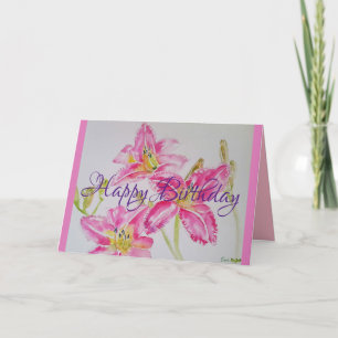 Joli Lily En Rose Carte Anniversaire