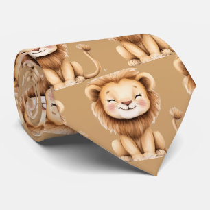 Joli Lion souriant Brown Cravate