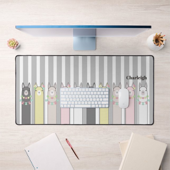 Joli Llamas Retro Coloré Enfants (Bureau 1)