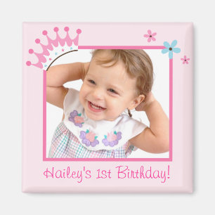 Joli magnet de princesse Crown Tiara Favor Photo