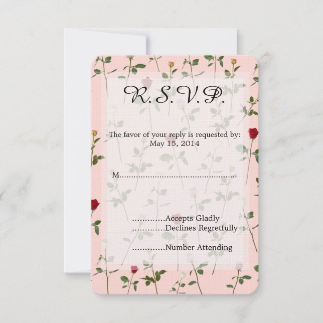 Joli mariage Rose RSVP (Devant)