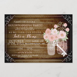 Joli Mason Jar Invitation de chauffage domestique