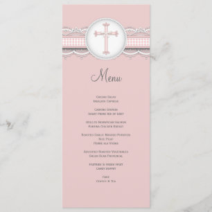 Joli menu religieux croisé de célébration de la