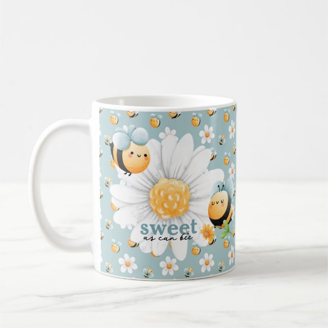 Joli Miel Abeille Motif Mug personnalisé (Gauche)