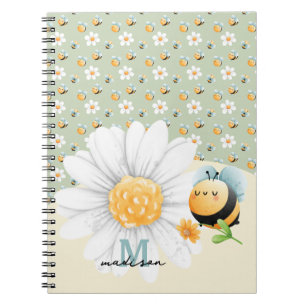 Joli Miel Bee Motif Carnet Avec Nom