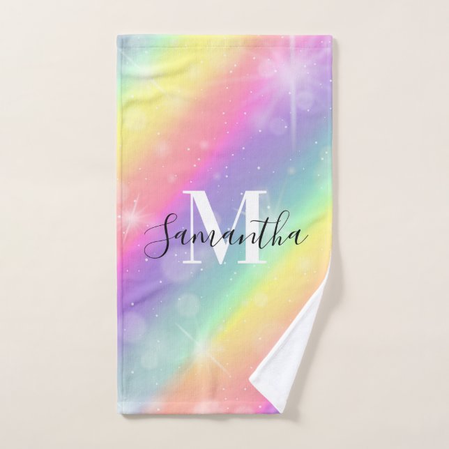Joli Monogramme coloré (Serviette à main)