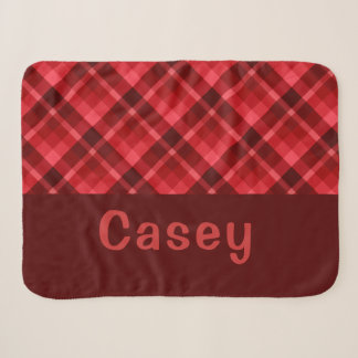 Joli Monogramme rouge rubis Plaid Petite couvertur