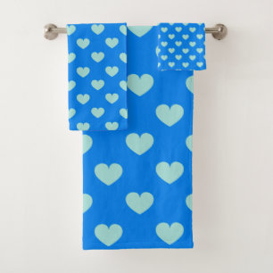 Joli motif de cœur côtier simple et bleu clair