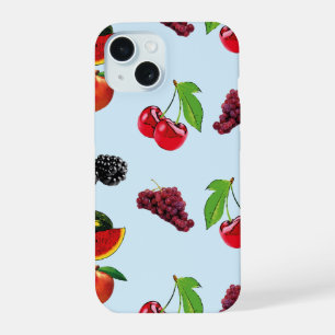 Joli motif de fruits sur fond bleu