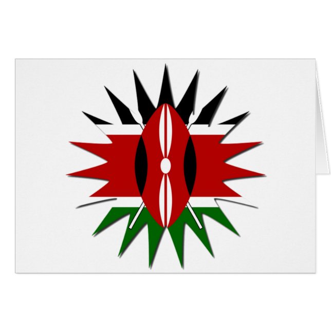 Joli Motif du drapeau kényan vibrant : Un art 18 é (Devant horizontal)