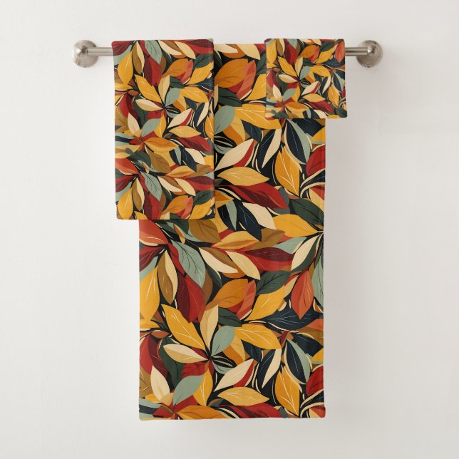 Joli motif en carrelage triple feuille (En situation)