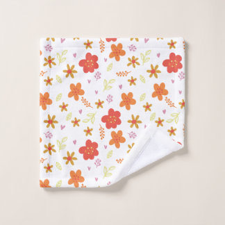 Joli motif floral – Fleurs rétro chaudes sur fond