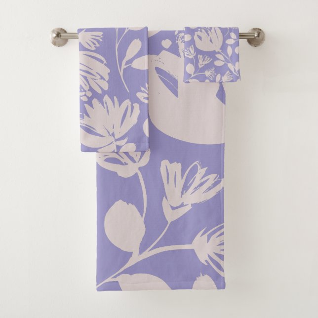 Joli motif floral fond violet girly Chic (En situation)
