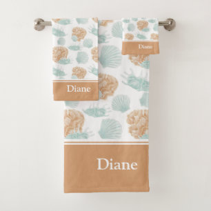Joli Motif Ocean Seashell avec nom