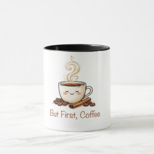 Joli Mug à Café avec Grains de Café et Cannelle