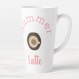 Joli mug de café d'été et grain de café