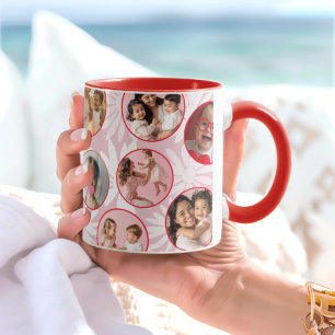 Joli mug photo floral rose et rouge