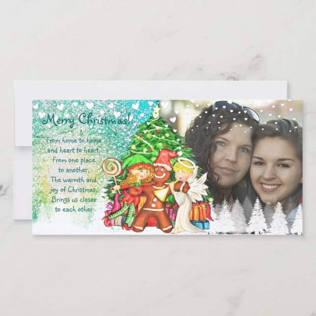 Joli Noël 100% carte photo personnalisé (Devant)
