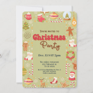 Joli Noël pour les enfants invitation de fête