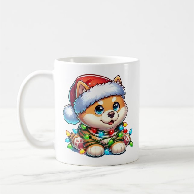 Joli Noël Shiba Inu Mug (Gauche)