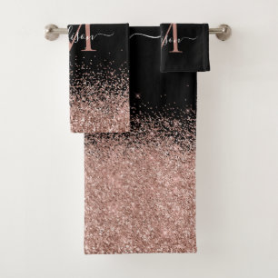 Joli noir rose Rose or Parties scintillant bordure