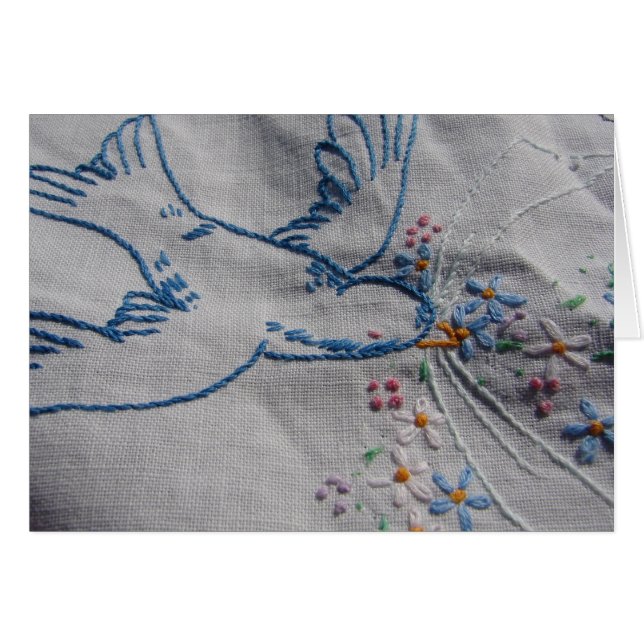 Joli oiseau de broderie (Devant horizontal)