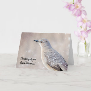 Joli Oiseau de Neige Art Noël Carte de vacances