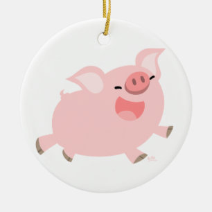Joli ornement de cochon de dessin joyeux
