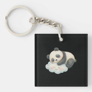 Joli Panda Endormi sur un Nuage Aquarelle