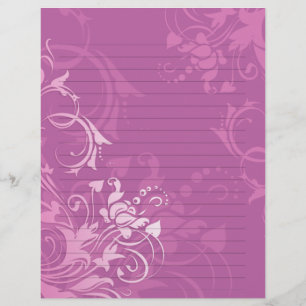 joli papier à motif floral rose tourbillon