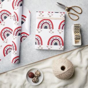 Joli papier cadeau jour de la Saint-Valentin arc-e