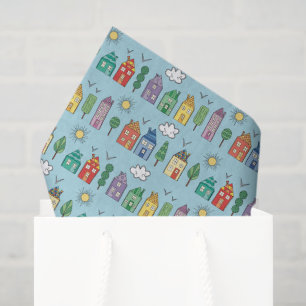 Joli papier de soie d'emballage de quartier fantai