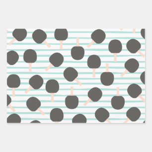 Joli papier d'emballage de tennis de table