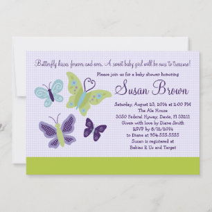 Joli papillon Baby shower papillon Invitation