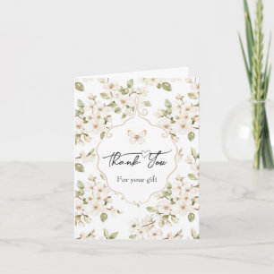 Joli Papillon d'Arbre Fleurissant Crème Merci