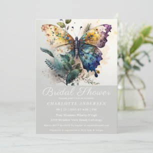 Joli papillon Jardin Bridal Douche Invitation