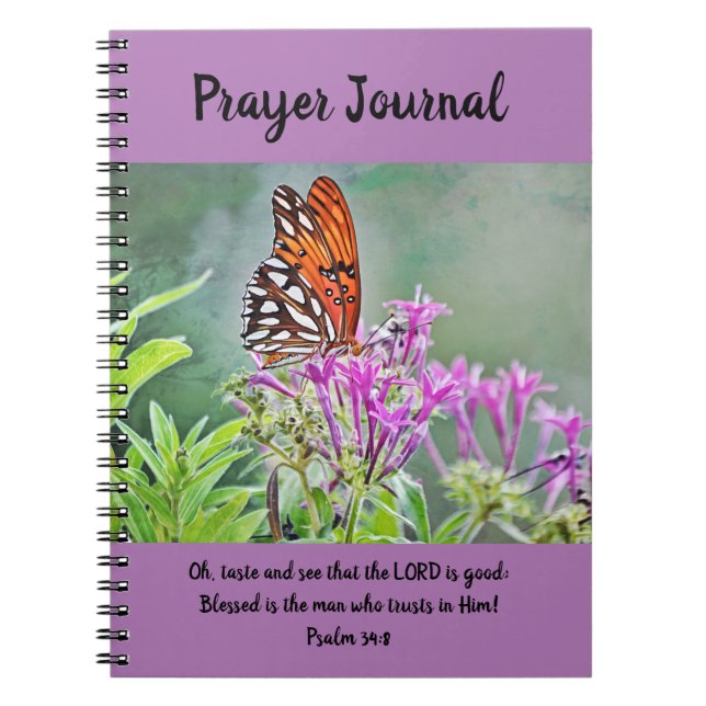 Joli papillon sur les fleurs violettes Journal de  (Devant)