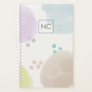 Joli Pastel Abstrait pinceau Trucs Monogramme