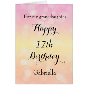 Joli Pastel Bokeh 17ème anniversaire