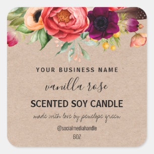 Joli Pays Thématique Soy Candle Étiquette