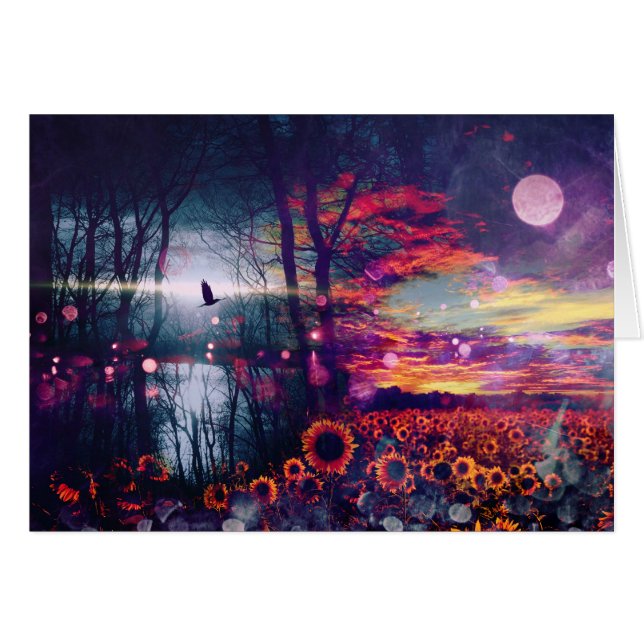 Joli paysage d'imaginaire de tournesol (Devant horizontal)